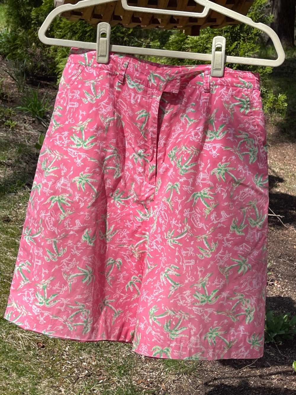 Lilly Pulitzer Vintage Palm Tree Print Shorts Size 12